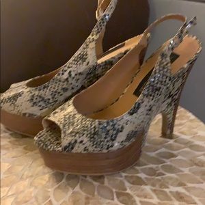 Python leather platforms